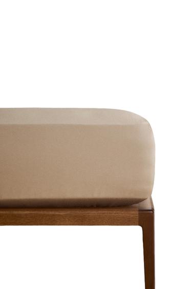 LENÇOL DE BAIXO DE CETIM | 40 CM ALTURA (500 FIOS) - Cinza-toupeira da Zara