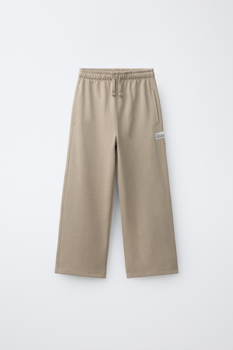 Pantalon felpa straight interlock