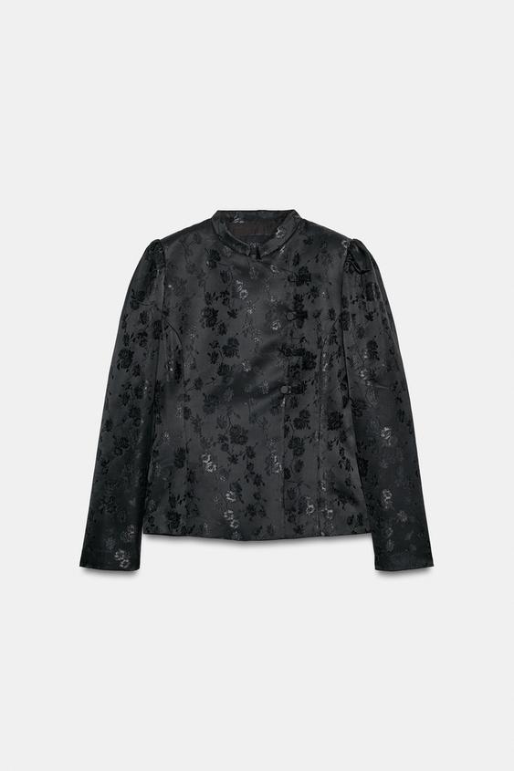 BLAZER JACQUARD ALAMARES - Noir de Zara - Image 6