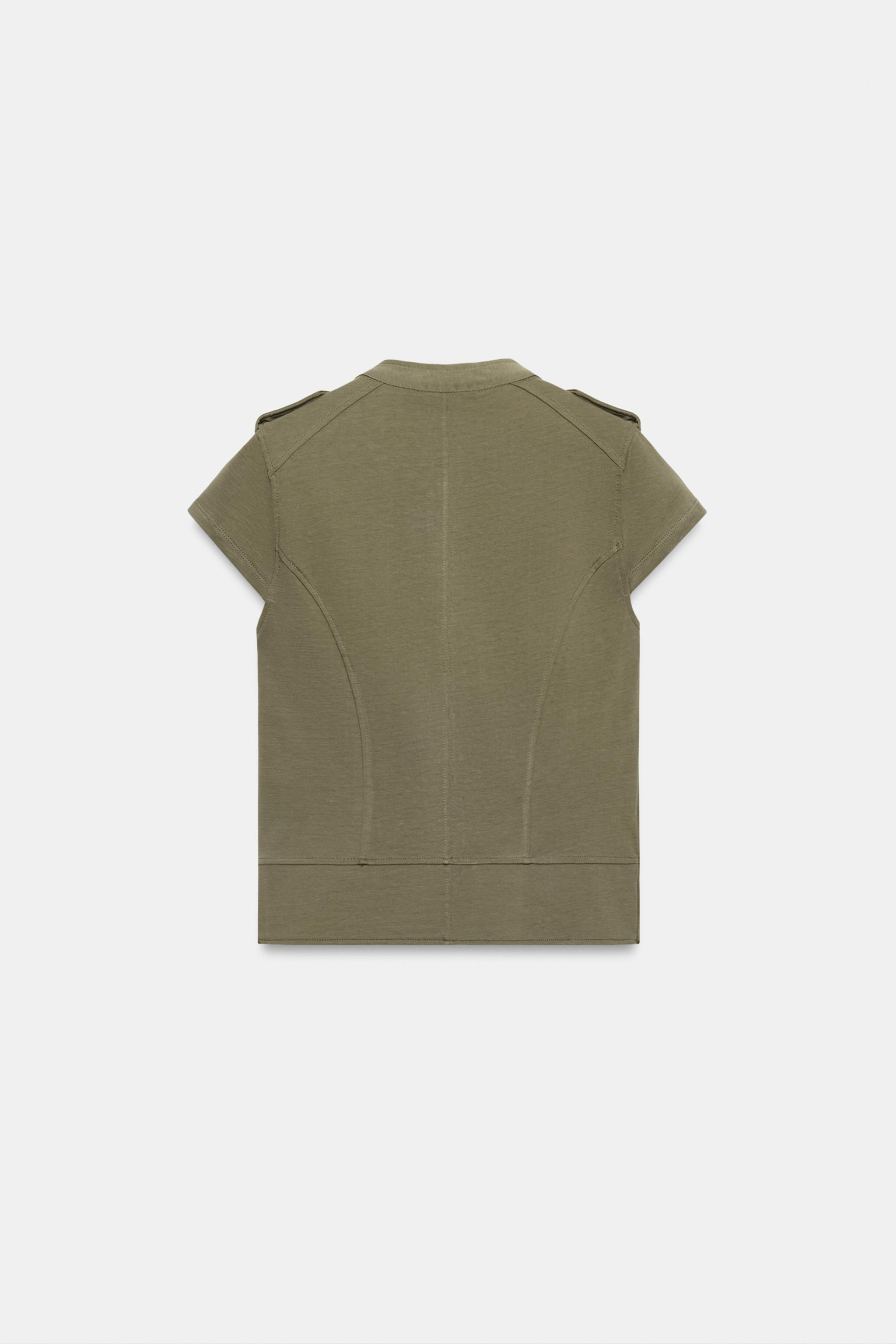 Zara DÜĞMELİ FERMUARLI TOP görsel 6