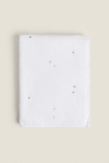 SERVIETTE DE BAIN LUNES ÉTOILES - Blanc cassé de Zara - Image 0