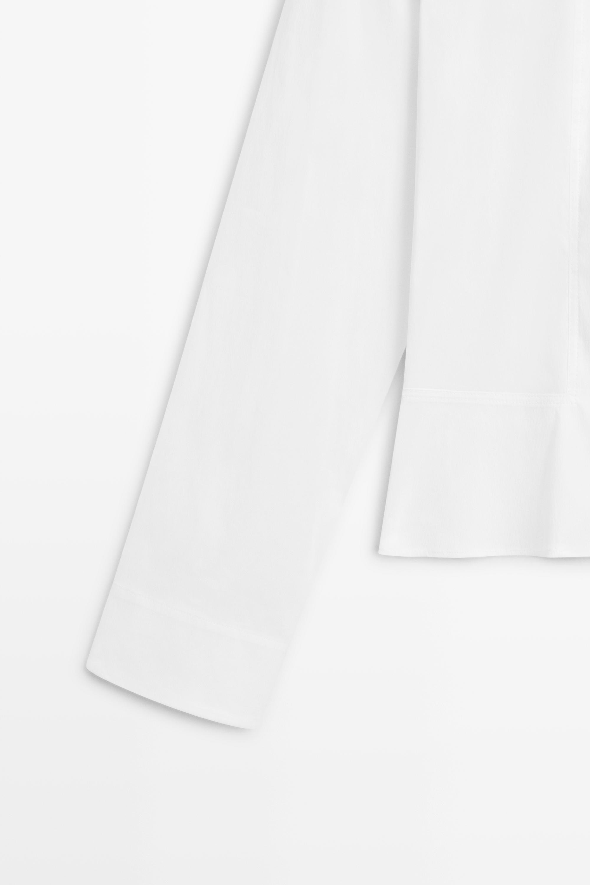 Chemise en popeline à col détaillé