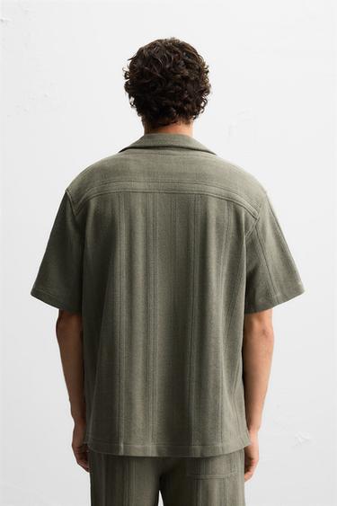 TEXTURED JACQUARD SHIRT - Mid-green by Zara - Image 2