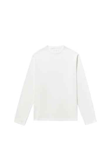 T-SHIRT IN CHECK TEXTURE - Ecru by Zara