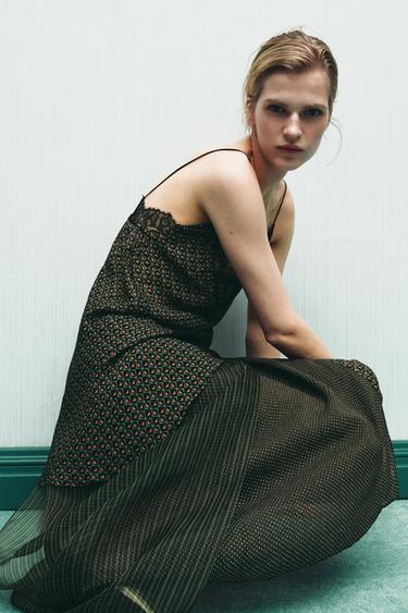 ASYMMETRIC 100% VISCOSE PRINTED LACE TOP - Multicoloured by Zara - Image 2