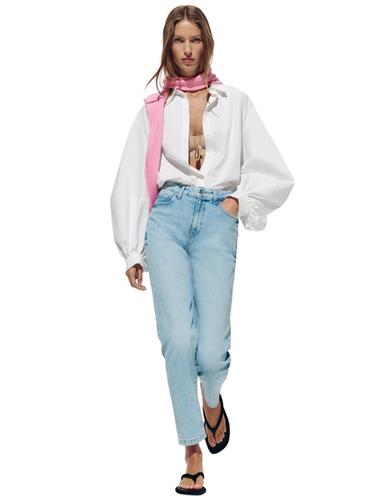 ΤΖΙΝ Z.01 MOM FIT ΨΗΛΟΜΕΣΟ - Μπλε ανοιχτό του Zara