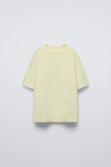 CAMISETA MEDIUM WEIGHT - Lima claro de Zara - Imagen 0