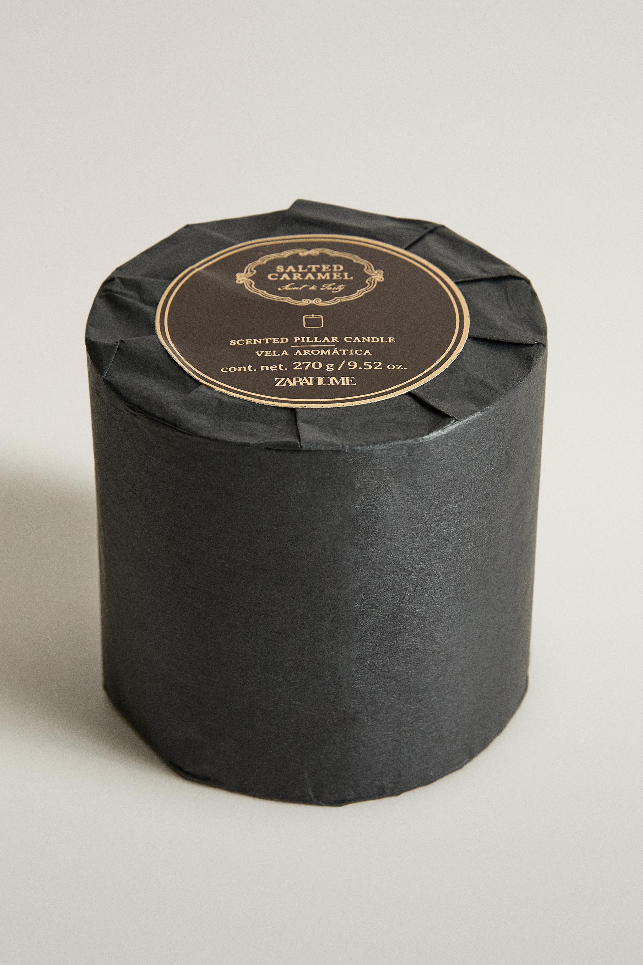 (270 G) CYLINDRICAL SALTED CARAMEL SCENTED CANDLE