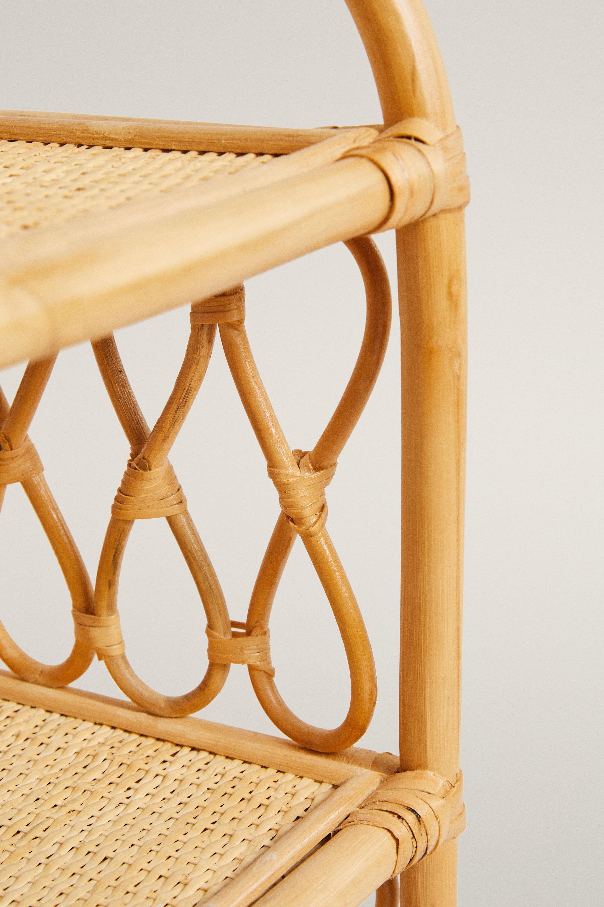 RATTAN BEDSIDE TABLE