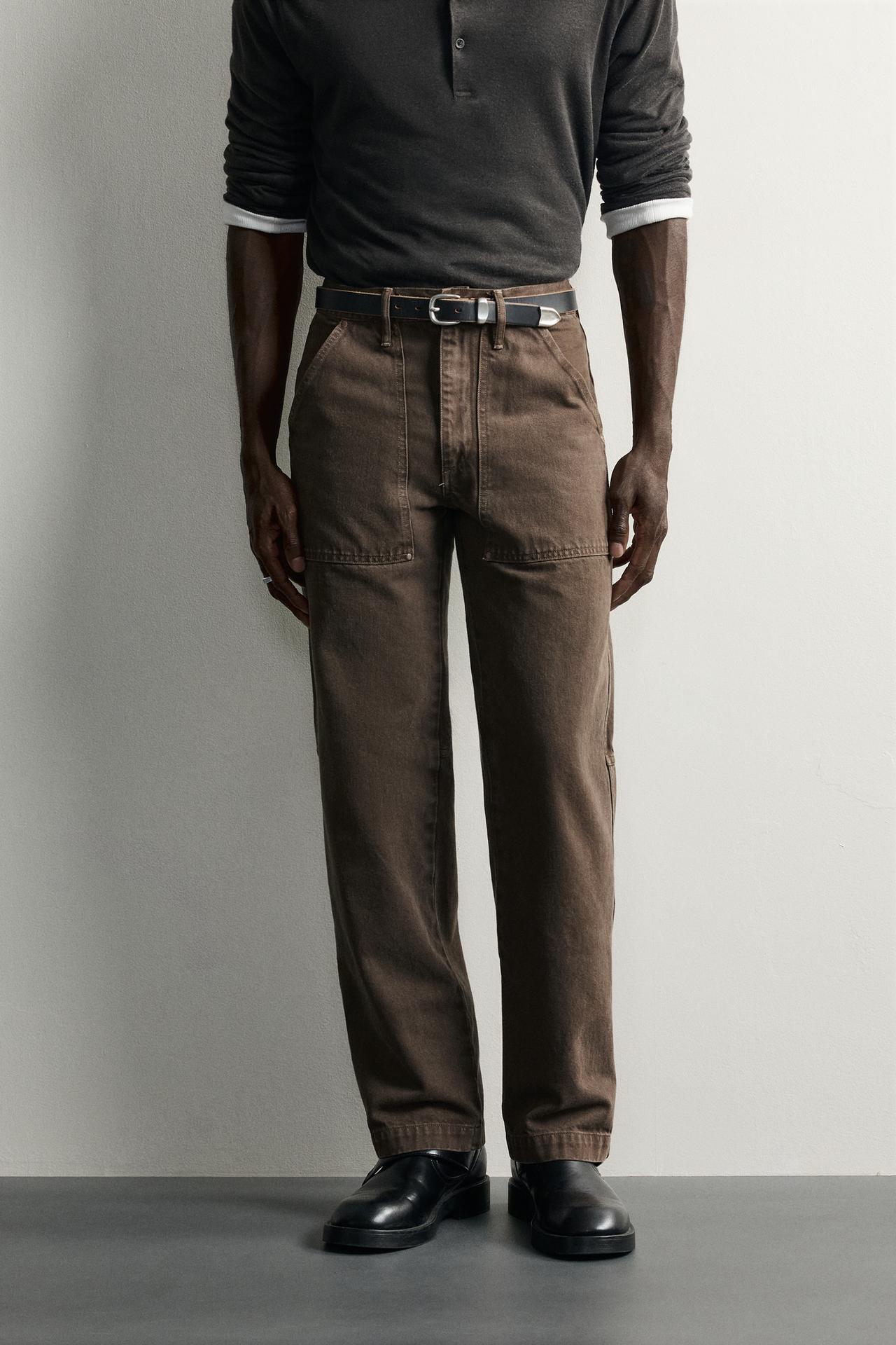 STRAIGHT-FIT POCKET JEANS 2026 TANAKA NY TYO LTD.© — Brown