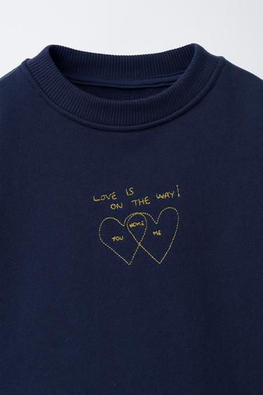 ORFAYO © EMBROIDERED DRAWINGS SWEATSHIRT - Blue by Zara - Image 2