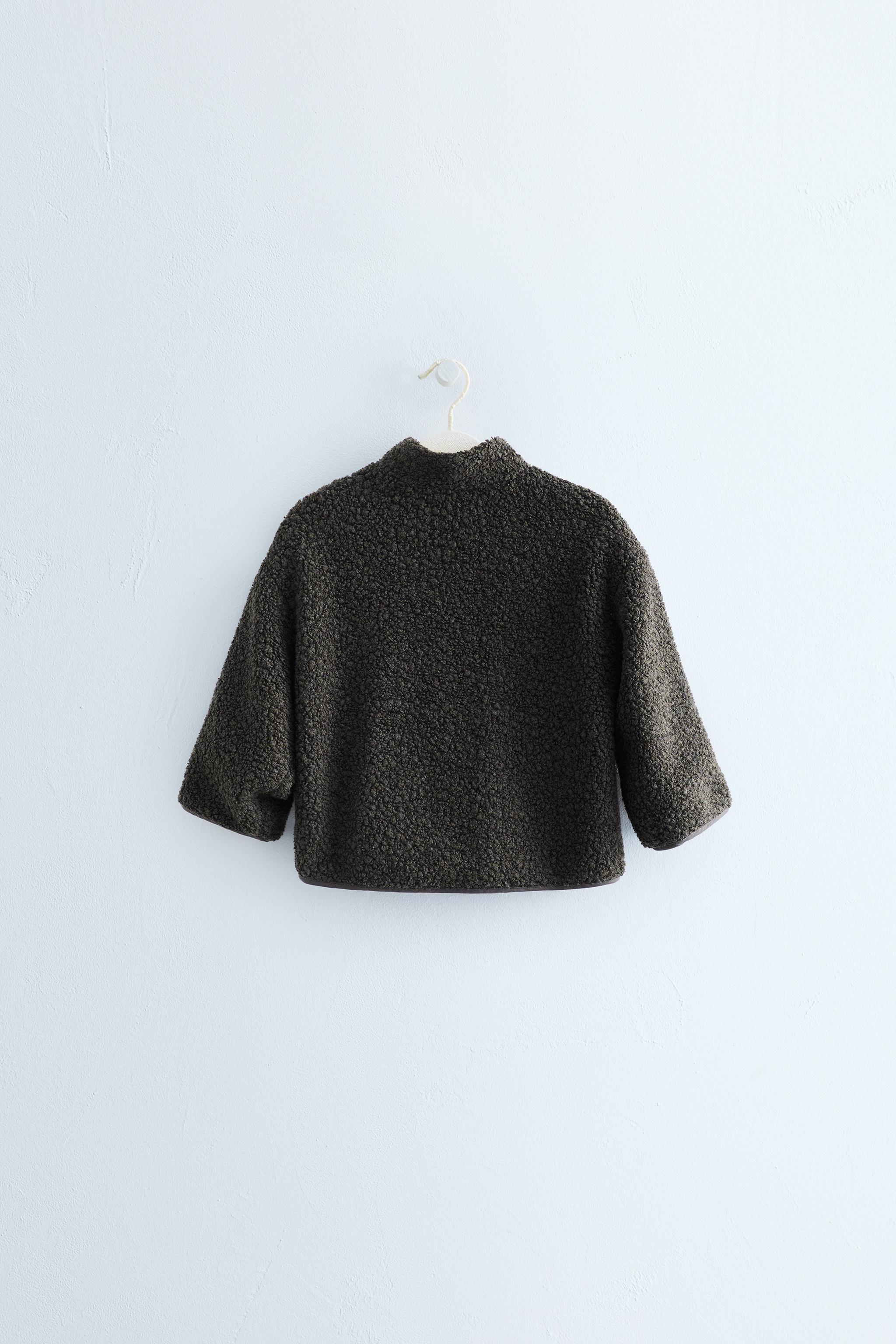 ZARA TIMELESS - WOOL-BLEND SHEARLING SWEATSHIRT