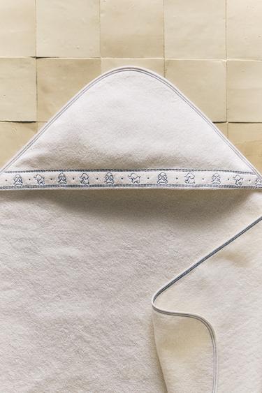 SERVIETTE DE BAIN CAPUCHE BÉBÉ ÉLÉPHANTS - Blanc cassé de Zara - Image 5