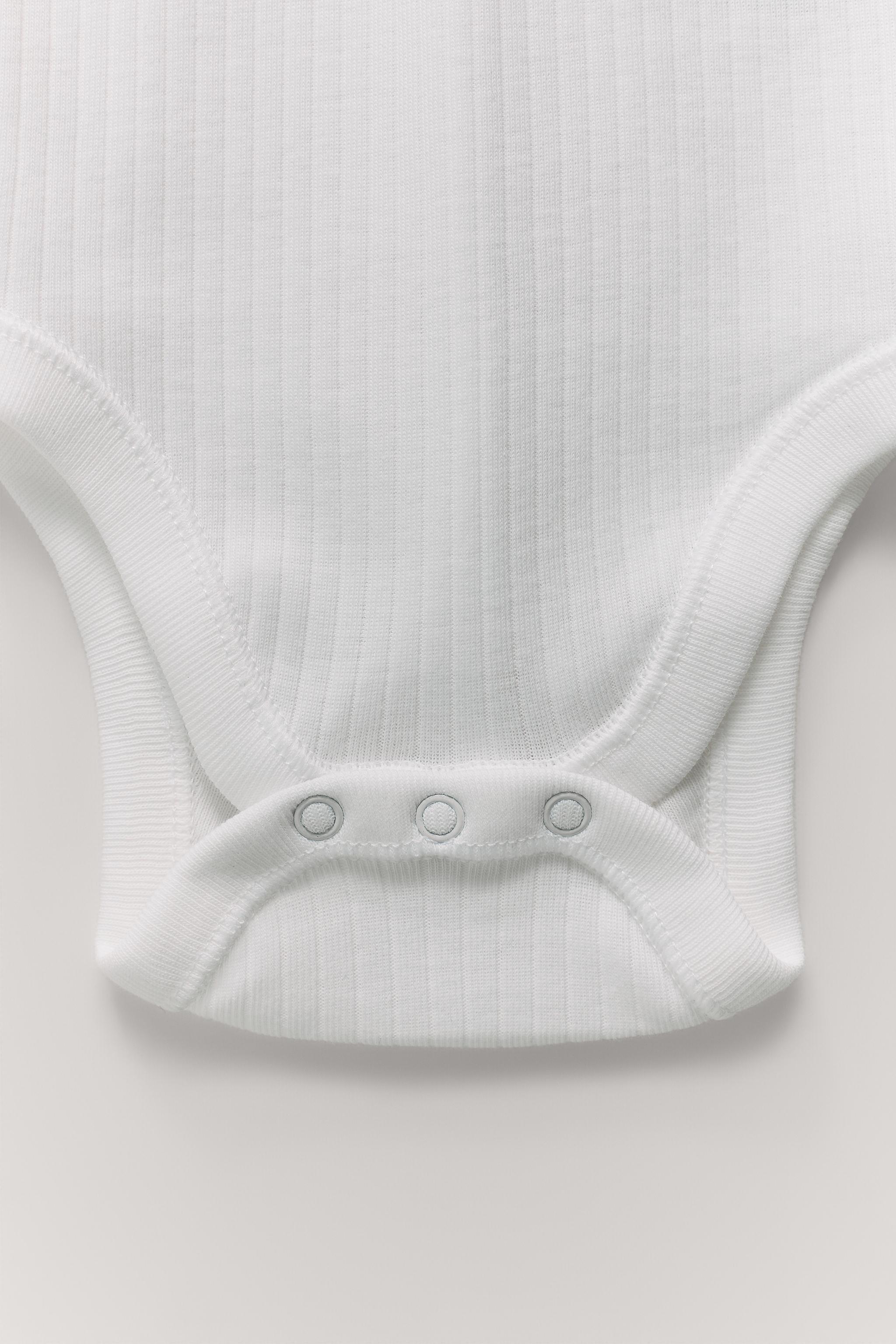 THREE-PACK OF STRAPPY BODYSUITS — White (alternate view)