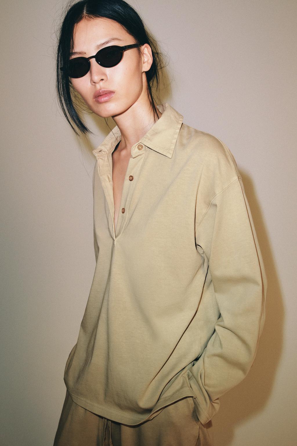 OVERSIZE COTTON POLO SHIRT