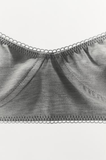 WAVY MODAL BRALETTE - Grey by Zara - Image 7