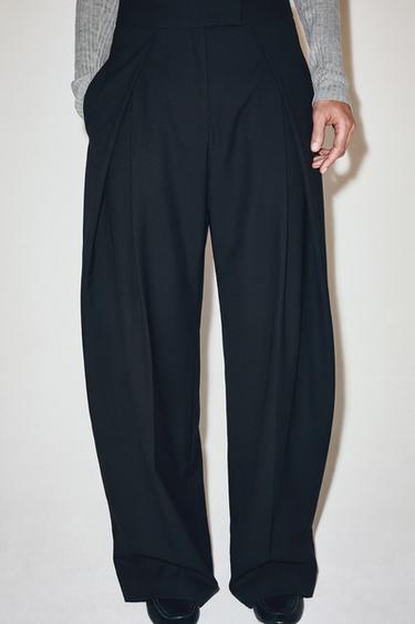 PANTALON A PLIS ZW COLLECTION - Noir de Zara