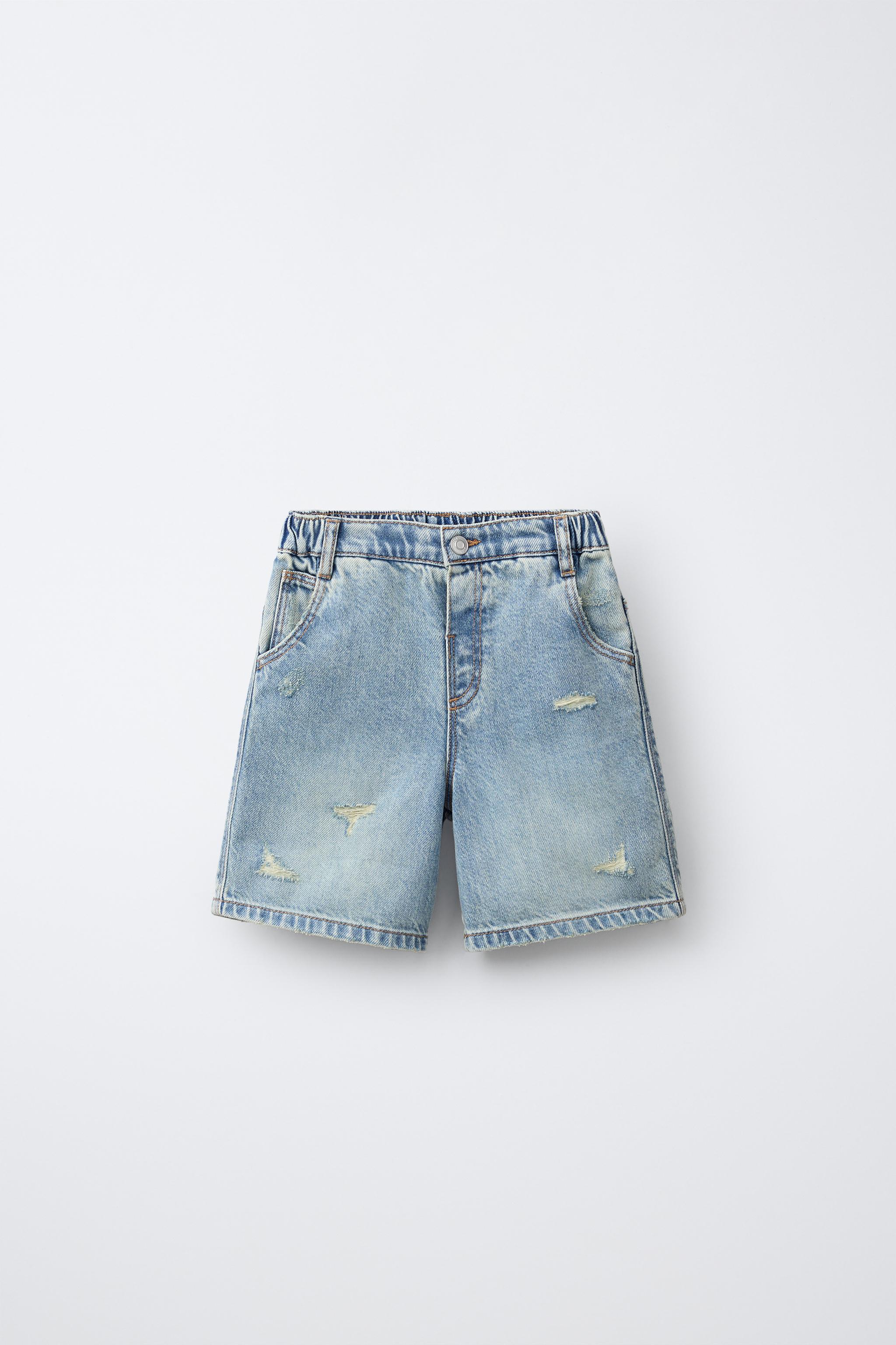BERMUDA EN JEAN DÉCHIRÉ