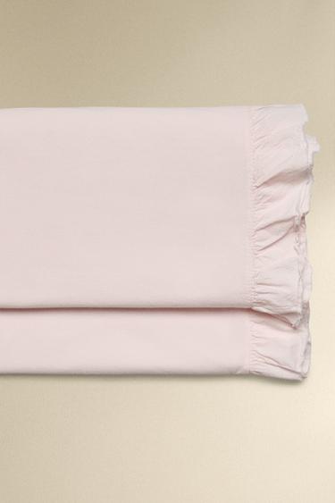 フリル フラットシーツピンクZaraのフリル フラットシーツ - ピンク
