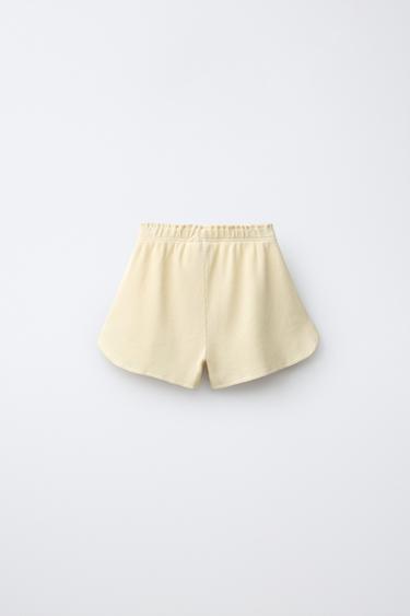 BERMUDA WAFFLE À INSCRIPTION - Jaune de Zara - Image 1