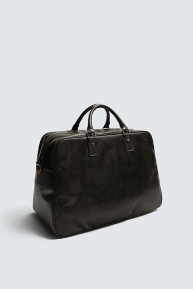 SAC DE VOYAGE CRAQUELÉ - Marron de Zara - Image 4