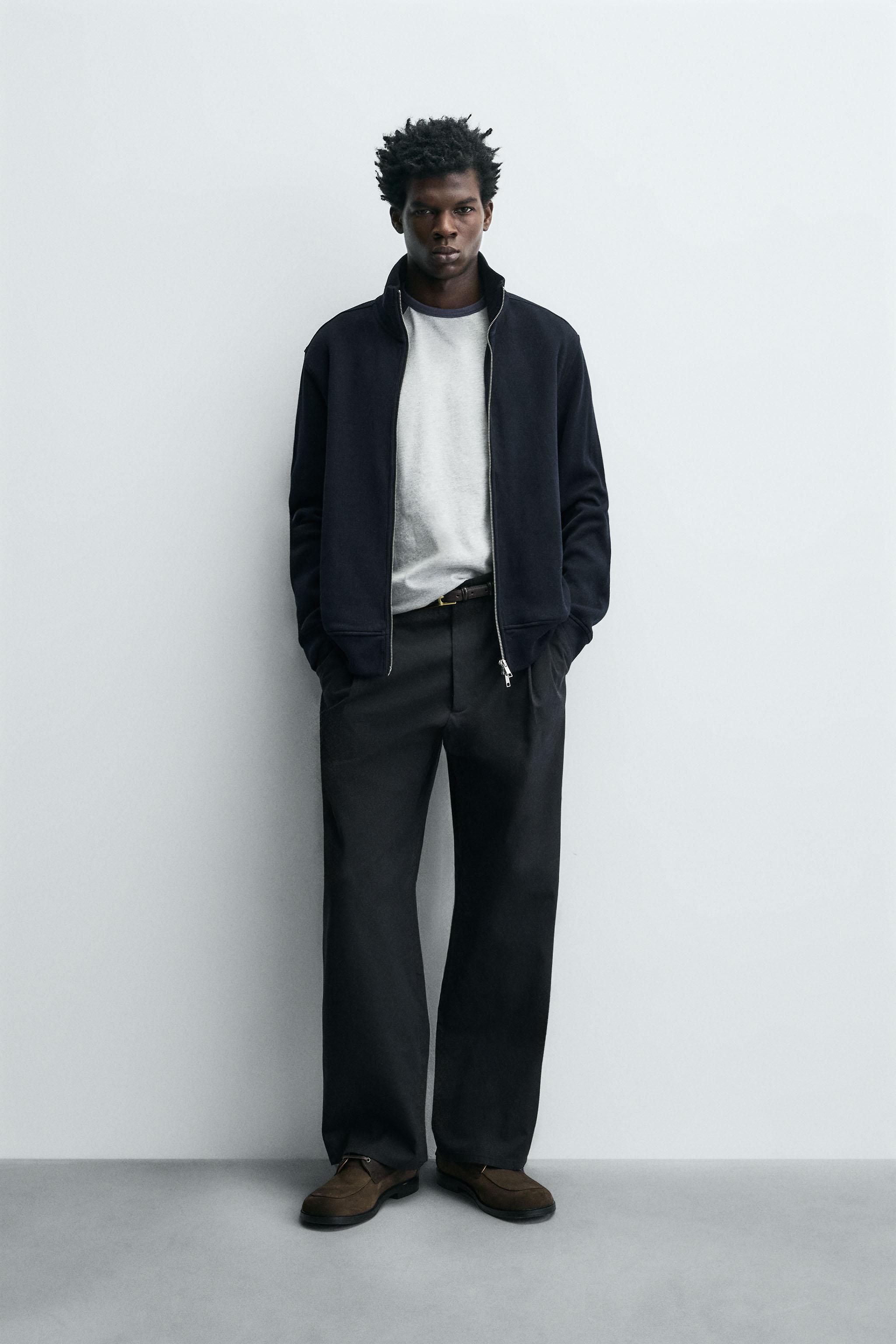 INTERLOCK RIBBED JACKET - Navy blue | ZARA South Africa