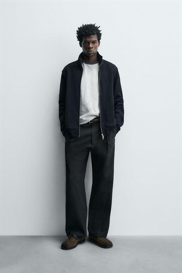 CHAQUETA CANALÉ INTERLOCK - Marino de Zara - Imagen 0