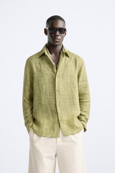 CAMISA 100% RAMIO - Verde de Zara