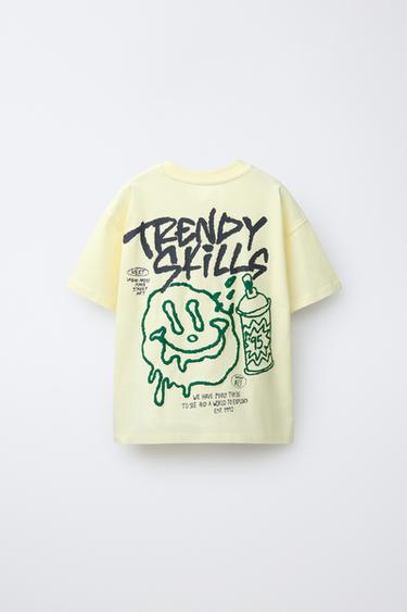 GRAFFITI PRINT T-SHIRT - Lime by Zara - Image 1