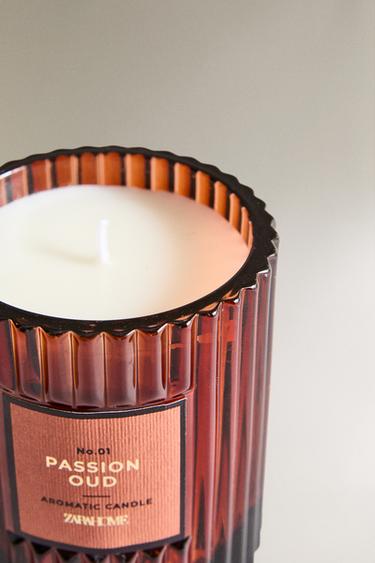 (175 G) PASSION OUD SCENTED CANDLE - Burnt orange by Zara - Image 2