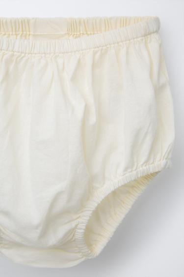 ROBE ET CULOTTE DÉTAIL FLEURS BRODÉES - Écru de Zara - Image 2