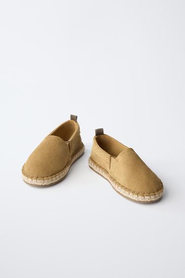 ESPADRILLE EN CUIR - Marron clair de Zara - Image 2