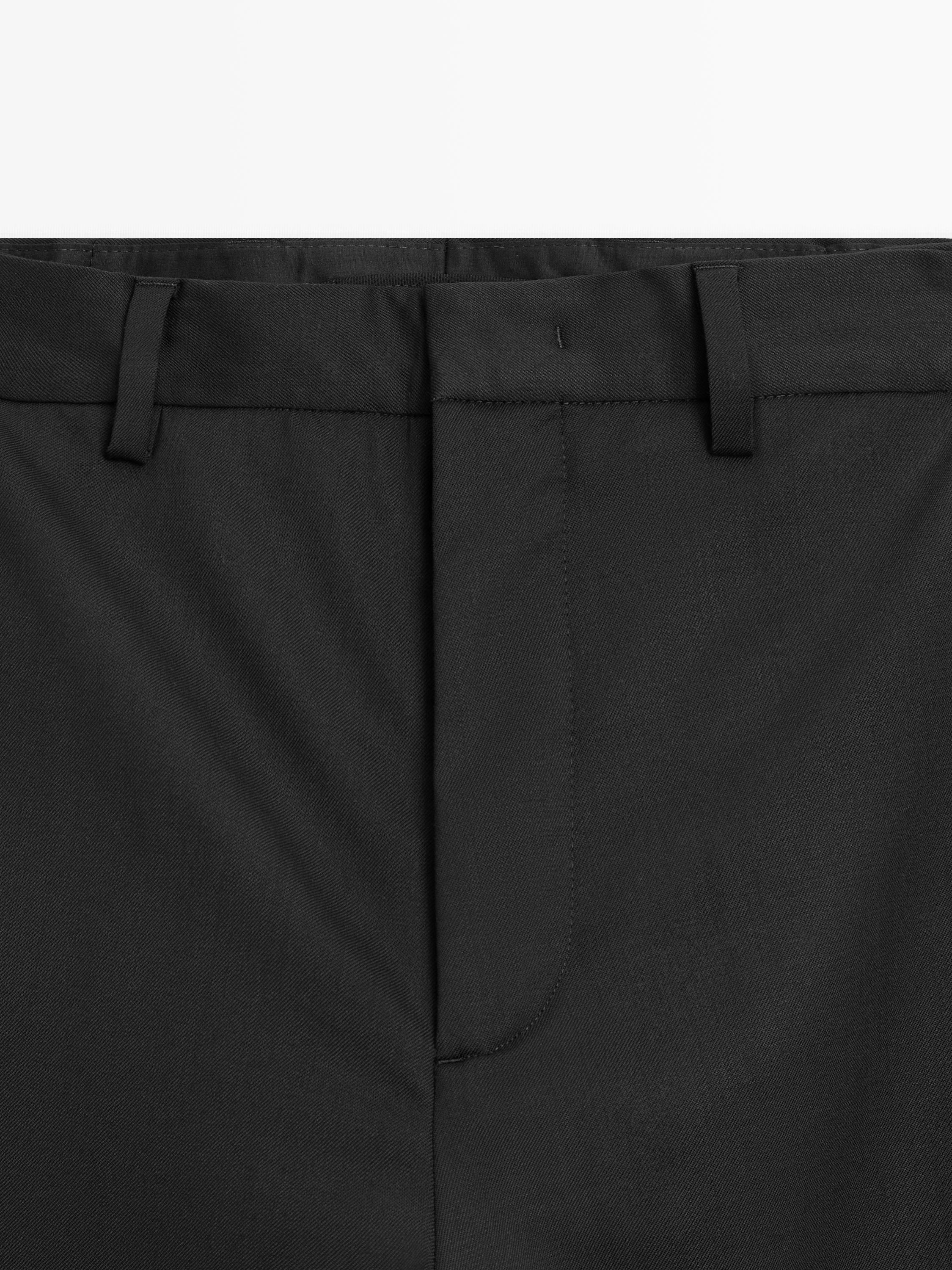 Wool blend trousers