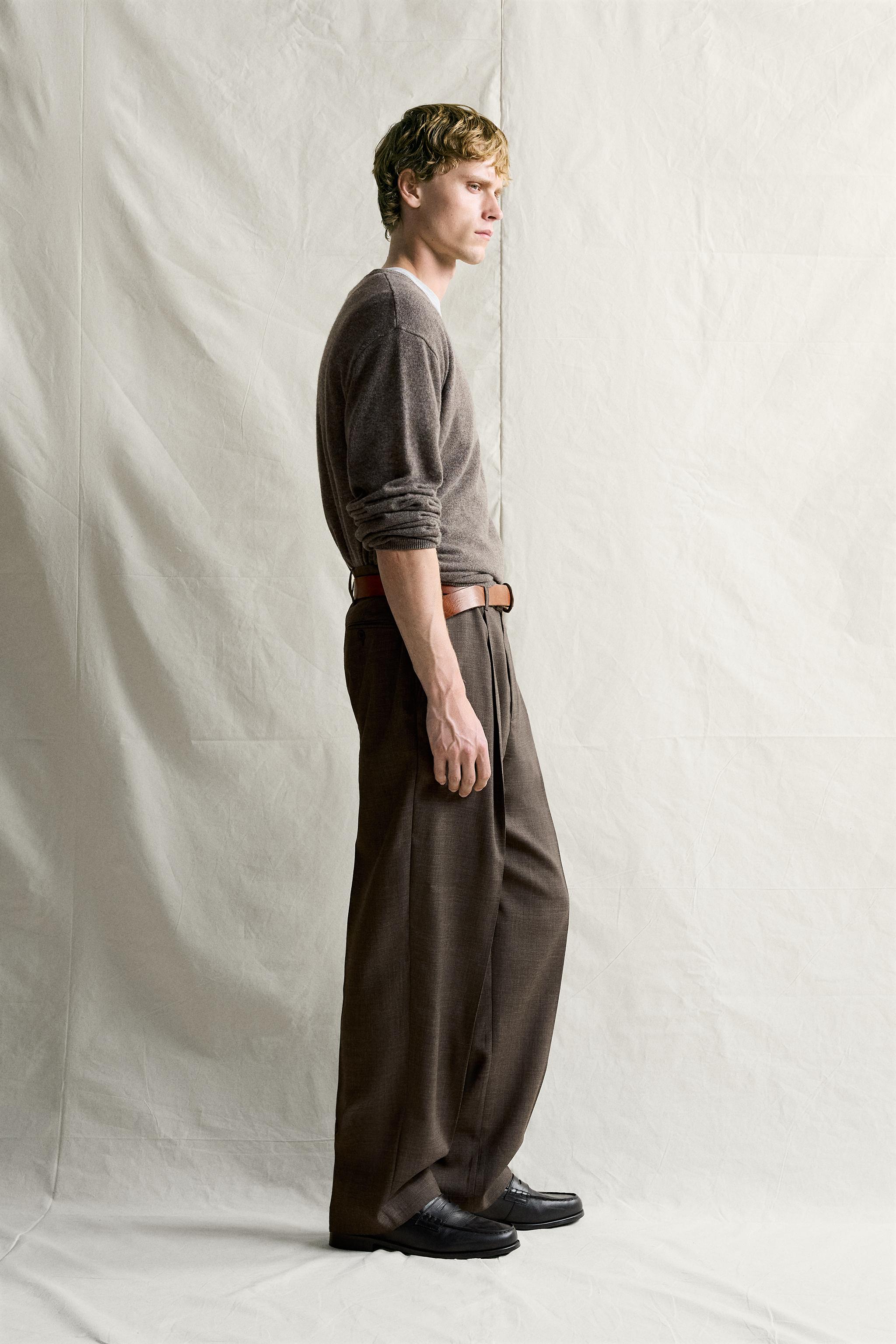 WOOL-CASHMERE MOCK-NECK POLO SWEATER