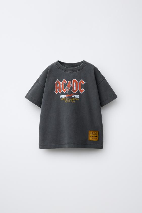 CAMISETA GARMENT DYE ACDC © - Preto da Zara - Imagem 0