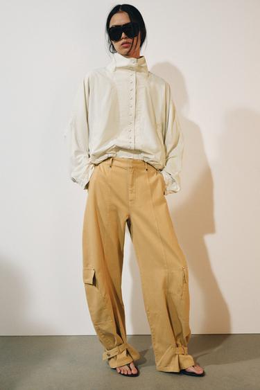 НЕЙЛОНОВАЯ КУРТКА — ZW COLLECTION — ЭКРЮ от Zara — изображение 0