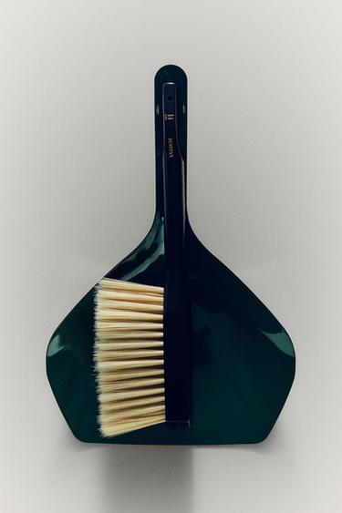 Zara BRUSH AND DUSTPAN SET - Black / Green