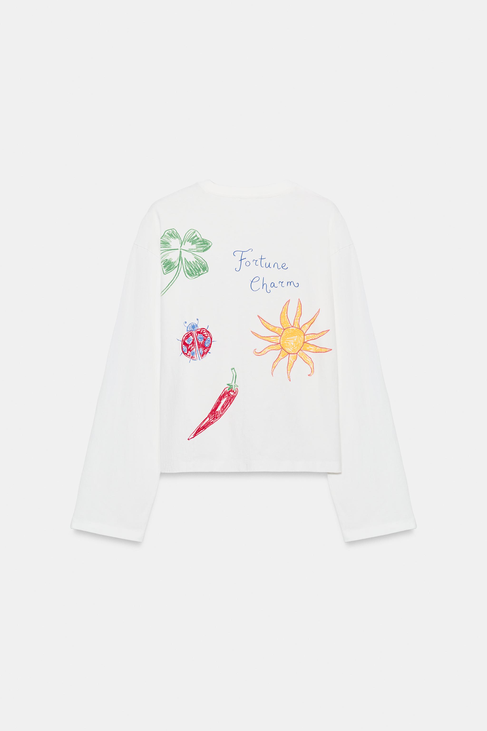 TEXT AND GRAPHIC T-SHIRT