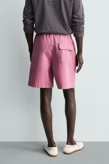 SHORT DÉLAVÉ REGULAR FIT - Rose de Zara - Image 2