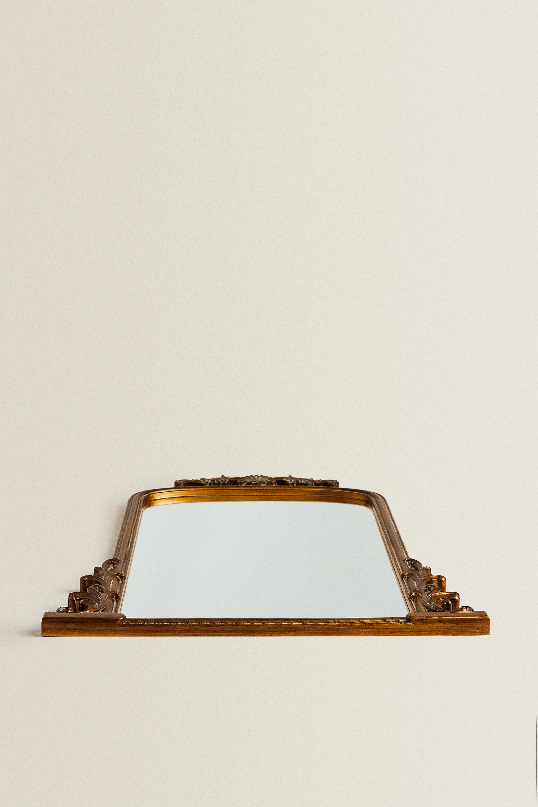 GOLD WOODEN WALL MIRROR - Golden | ZARA United States