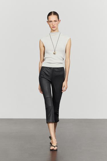 Zara Leather capris - Black - Image 0