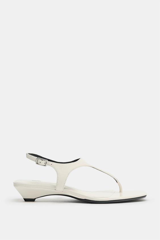 LEATHER BUCKLE STRAP SANDALS from Zara - $79.90