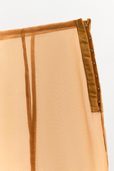 ORGANZA MIDI SKIRT - Caramel by Zara - Image 4