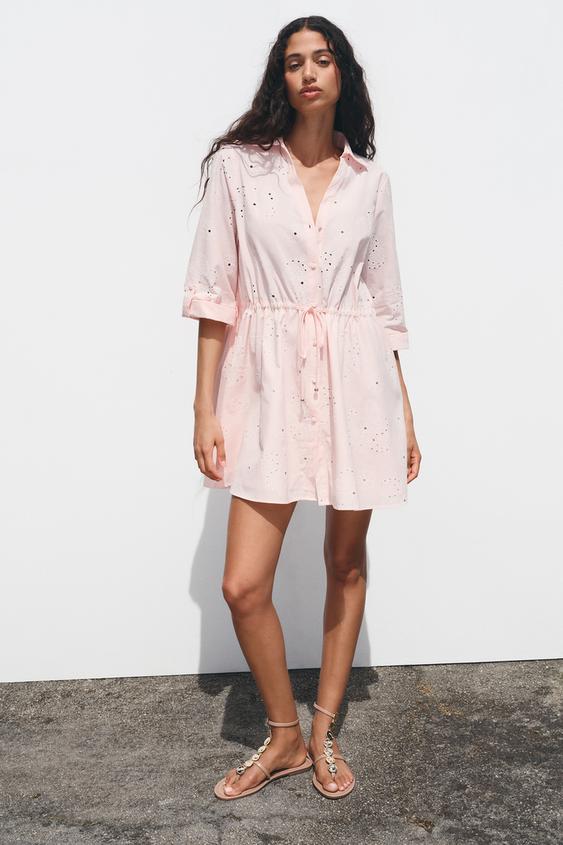 Zara Pink Shirt Dress Zara Pink Shirt Dress Hot Sale