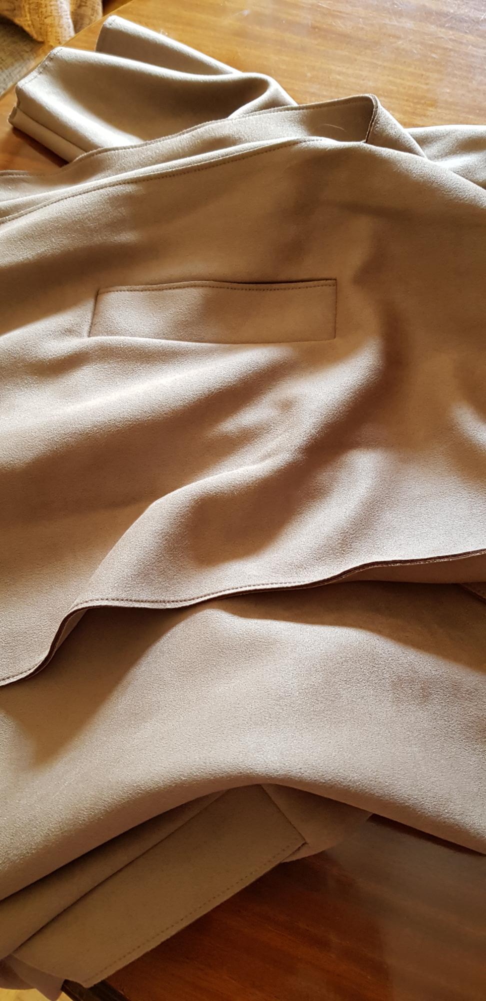 FAUX SUEDE BELTED TRENCH COAT - Image 7