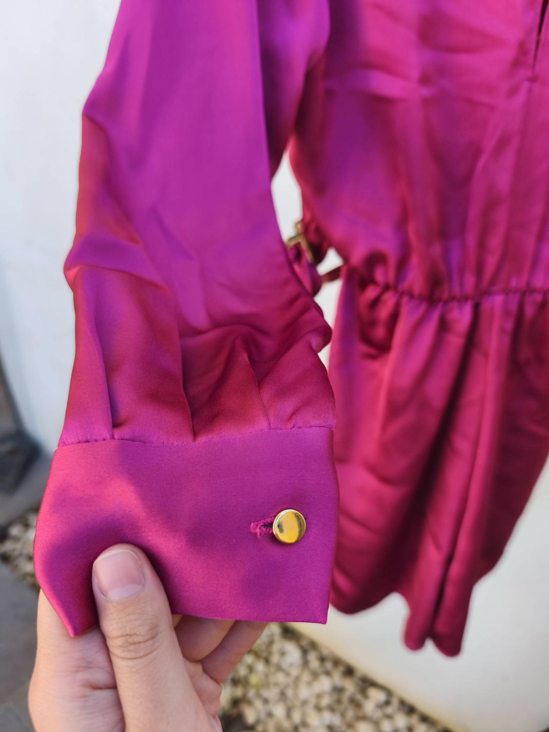 SATINY PLAYSUIT WITH BUCKLE - Image 4