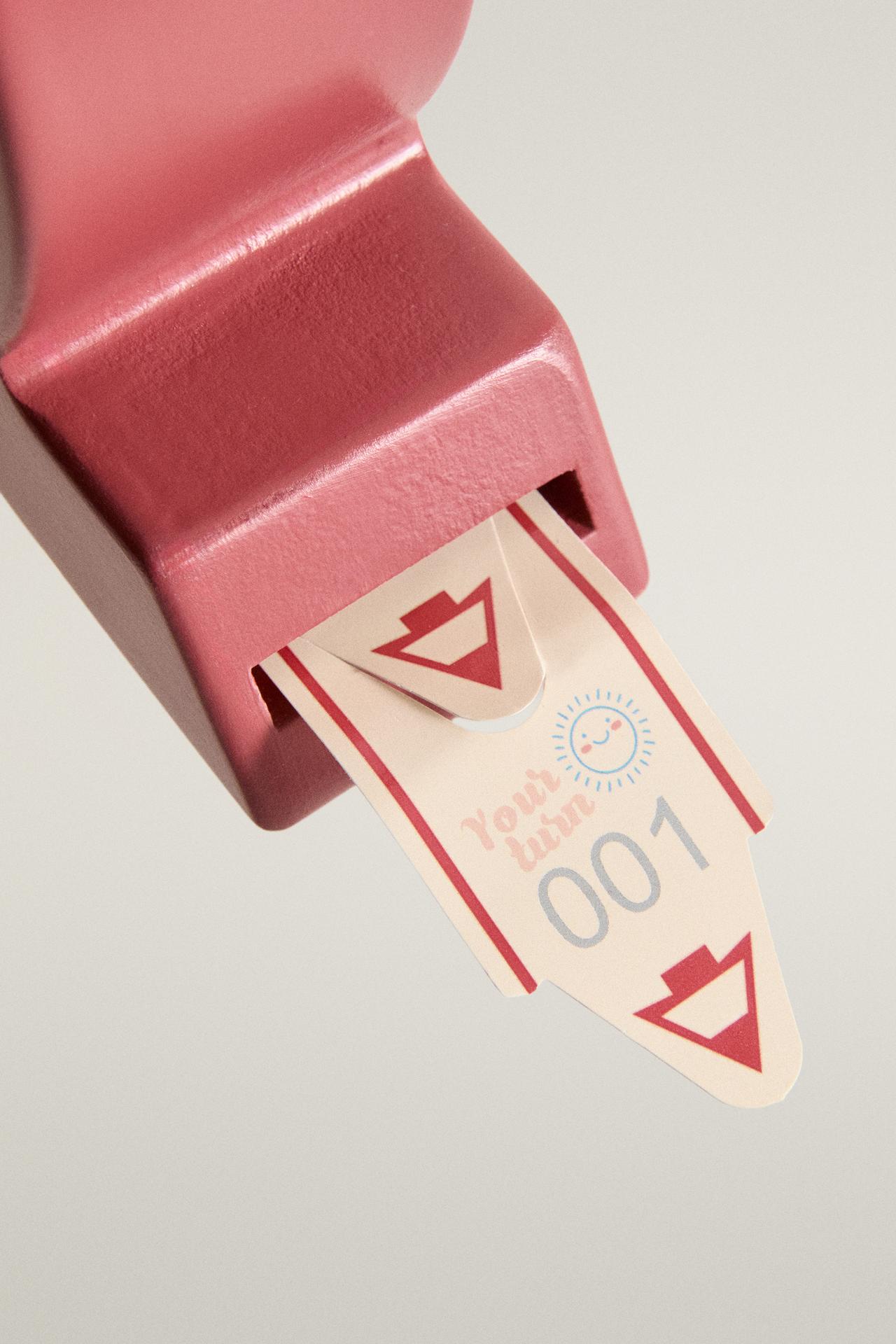 KIDS TICKET DISPENSER TOY — Red