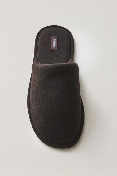 WARM FABRIC SLIPPERS — Brown 1