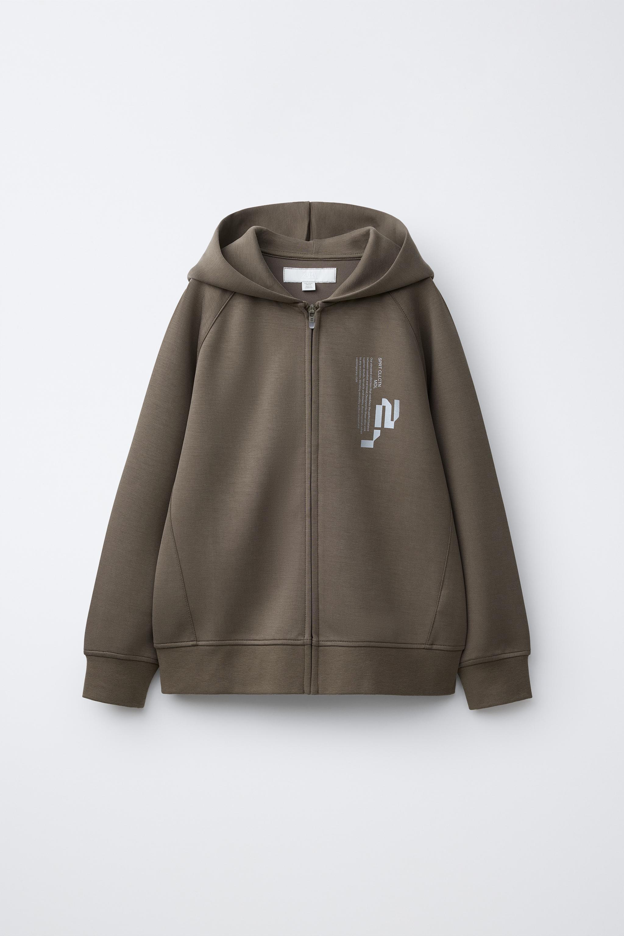 SPORTY HOODIE - Brown | ZARA South Africa