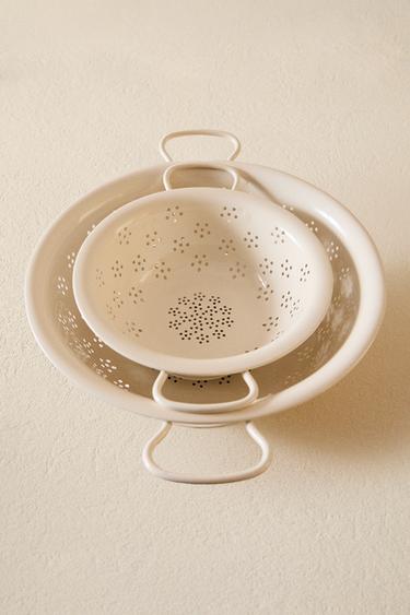 CEDZAK KUCHENNY W KWIATY - Kremowy Zara